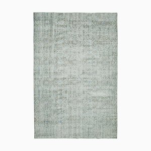 Grey Traditional Handwoven Antique Large Overdyed Rug