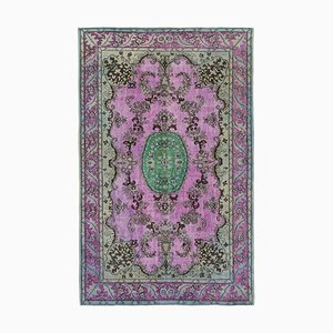 Pink Decorative Handmade Wool Overdyed Rug