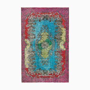 Tapis Sculpté Multicolore Antique Tissé à la Main