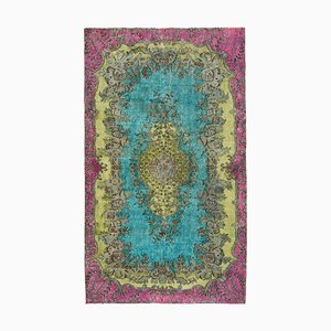 Tapis Surteint Turquoise Anatolien en Laine Fait Main