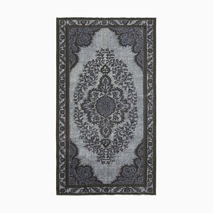 Grey Decorative Handmade Wool Overdyed Carpet
