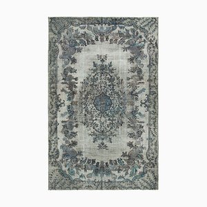 Tapis Décoratif Gris en Laine Fait Main en Laine