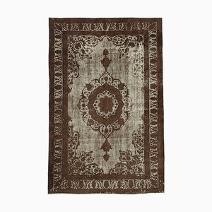 Brown Decorative Handmade Wool Overdyed Rug