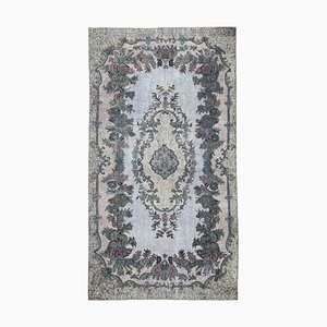 Grey Turkish Handmade Wool Overdyed Rug