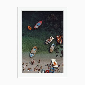 Slim Aarons, Conca Dei Marini Bay Oversize C Print Encadré en Blanc