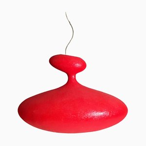 E.T.A. Sat Red Ceiling Lamp by Guglielmo Berchicci for Kundalini, 1990s