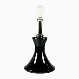 Lampe de Bureau Vintage en Verre et Chrome Noir par Ingo Maurer pour Design M, 1970s