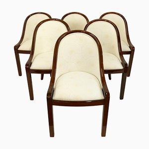 Vintage Art Deco French Dining Chairs, Set of 6