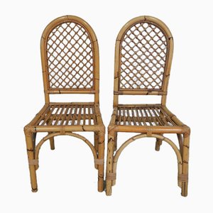 Bamboo Chairs, Italy, 1970s, Set of 2