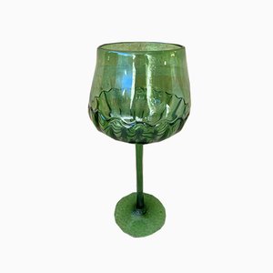 Grüne Mid-Century Tasse aus geschliffenem Glas, 1960er