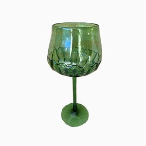 Mid-Century Decorative Green Cut Glass Cup, 1960s