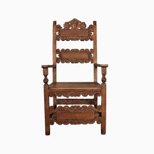 Carved Throne Chair, 1880s