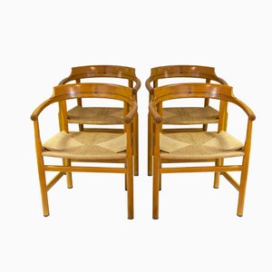 Chaises d'Appoint PP62 par Hans J. Wegner, Danemark, 1960s, Set de 4