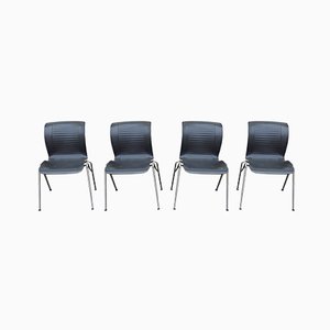 Chromed Steel Dining Chairs from Fritz Hansen, 1993, Set of 4