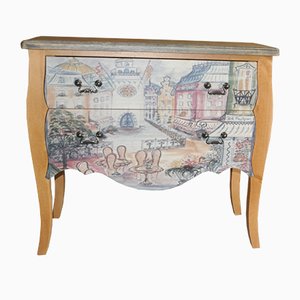 Baroque Style Chest of Drawers with Paris Photo