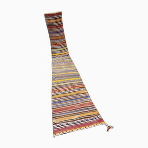 Vintage Turkish Kilim Striped Runner Rug, 1970s