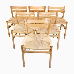 Dining Room Chairs Model BM1 in Oak by Børge Mogensen, Set of 6