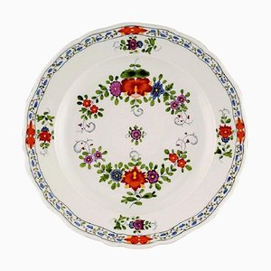 Assiette Antique Meissen en Porcelaine Peinte à la Main Décorée de Fleurs