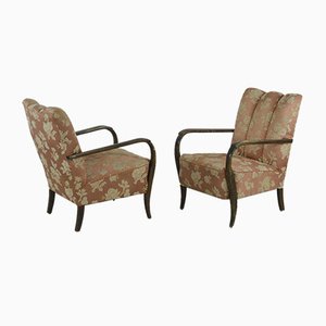 Set of Swedish Modern Sculptural Armchairs, 1950s