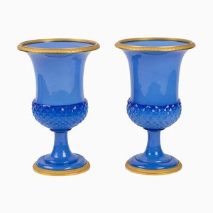 Vases en Verre Opalin, Set de 2