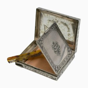 Vintage Silver Powder Case, 20th Century