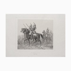 Maison litio sobre papel de Denis-Auguste-Marie Raffet, the Siege of Rome, década de 1830