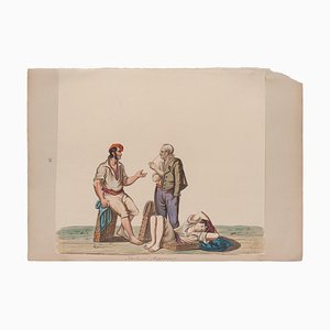 Gouache original, siglo XIX, Michela De Vito