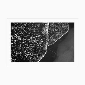 Black and White Seascape of Pacific Foamy Shoreline, Limited Edition 2020
