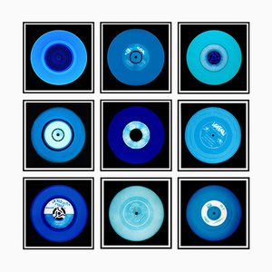 Vinyl Collection, Nine Piece Blues Installation, Pop Art Color Print, 2014
