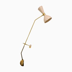 Italian Modern Table Lamp in Brass and Metal in the Style of Stilnovo