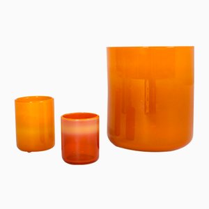 Vases en Verre par Erik Höglund, Set de 3