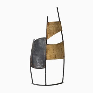 Leather and Metal Sculpture by Fred Leyman