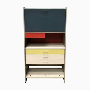 Mueble modelo 5600 con escritorio plegable de André Cordemeyer / Dick Cordemeijer para Gispen, años 60