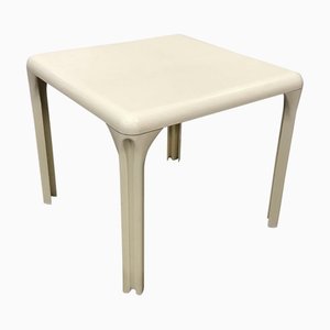 Mesa de comedor Selene en blanco roto de Vico Magistretti para Artemide, años 70