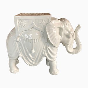 Weißer Elefant aus Keramik, 1950er