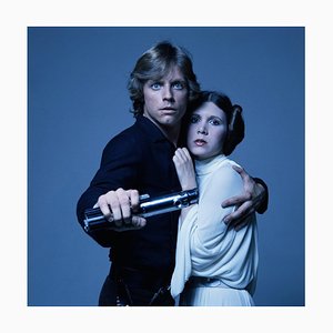 Luke and Leia enmarcado en blanco de Terry O'Neill
