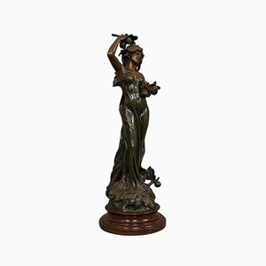 Art Nouveau French Bronze Female Figure, 1920s