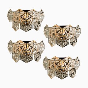 Faceted Crystal and Chrome Sconce from Kinkeldey, Germany, 1970s