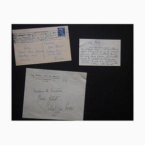 Tarjeta Happy New Year firmada por Nicolas Nabokov, 1954