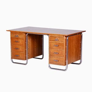Oak and Chrome Desk by Marcel Breuer for Mücke Melder, 1930s