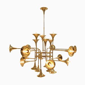 Chandelier In Gold and Brass