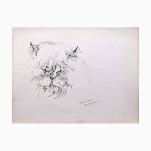 Marie Paulette Lagosse, The Cat, Stylo sur Papier, 1970s