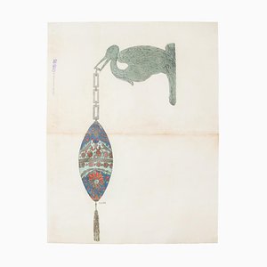 Unknown, Lamp, Ink and Watercolor, 1880s