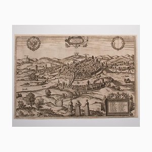 George Braun - Schwäbisch Hall - Original Etching - Late 16th Century