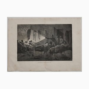 C. Laplante - the Dormitory - Original Lithograph - Early 20th Century