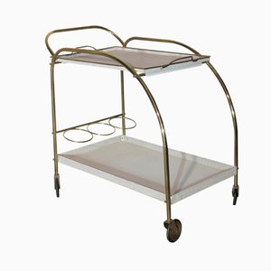 Two-Tiered Metal Service Trolley, 1950s