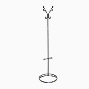 Chrome-Plated Standing Coat Rack