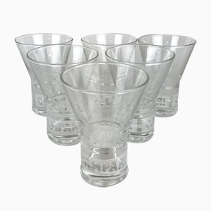 Campari Advertising Glasses, 2000s, Set of 6