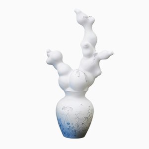 Vase Blanc Fleurs sans Trou de Studio Wieki Somers