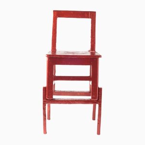 Red No 01 Extended Stool by Studio Wieki Somers